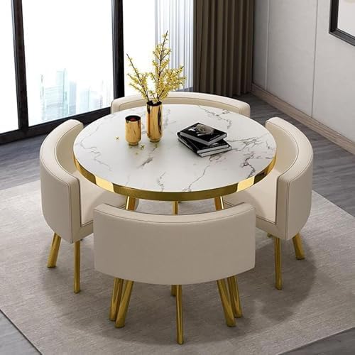 Compact Round 90cm Five-Piece Dining Set