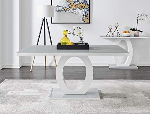 Gloss White Giovani Milan Six-Seater Set