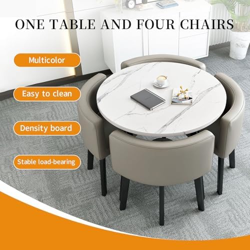 Compact Round 90cm Five-Piece Dining Set
