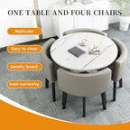 Compact Round 90cm Five-Piece Dining Set