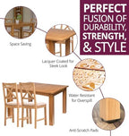 Oak Cross-Back Beige Padded Extendable Dining