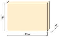 Oak Effect 115×75cm Table Top